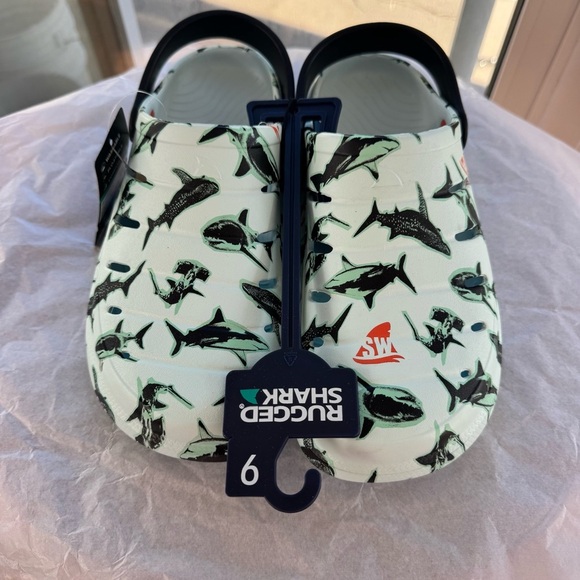 Rugged Shark Men's Clogs Shark Week Collaboration Size 9 EVA Foam Comfort Beach - Picture 4 of 15